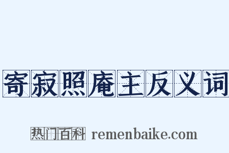 寄寂照庵主反义词是什么意思的图片